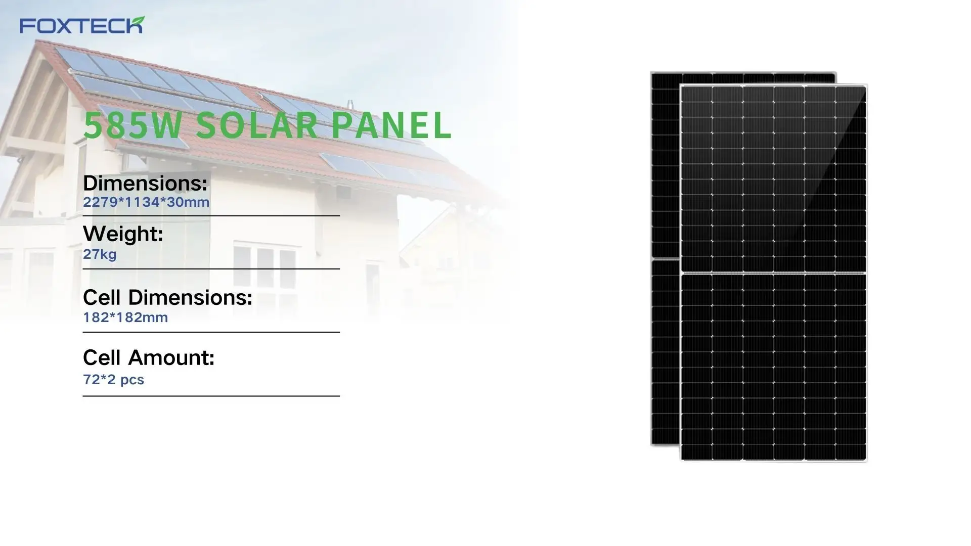 Foxtech 3-5KW Hybrid Solar Storage System with High-Efficiency Mono Panels 3