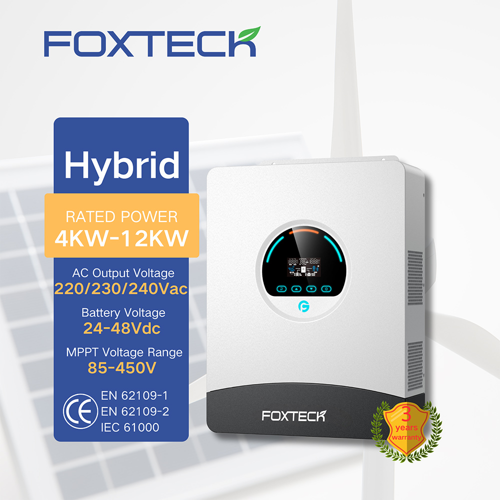 Foxtech Solar Hybrid  4kw 6kw 12kw Off-grid Solar Inverter Built-in MPPT & BMS Single Phase for Home 8