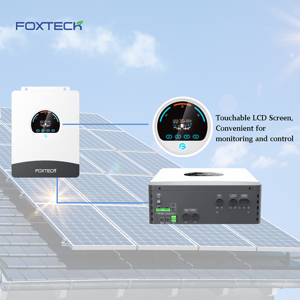 Foxtech Solar Hybrid  4kw 6kw 12kw Off-grid Solar Inverter Built-in MPPT & BMS Single Phase for Home 10