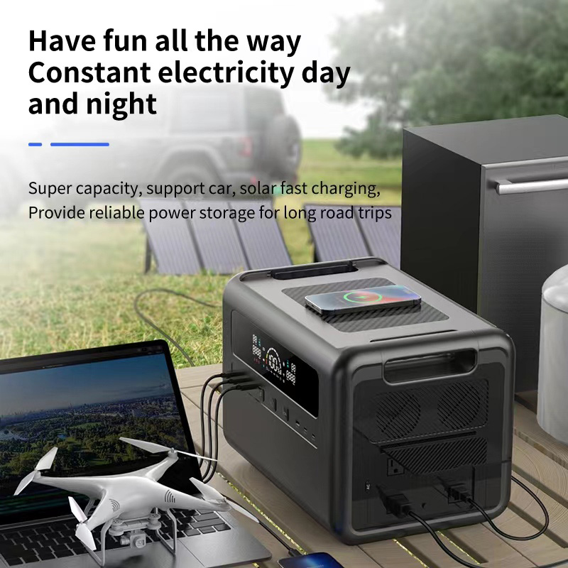 Foxtech Portable battery 2400w Solar Generator System Power Station Outdoor Camping Power Generator 7
