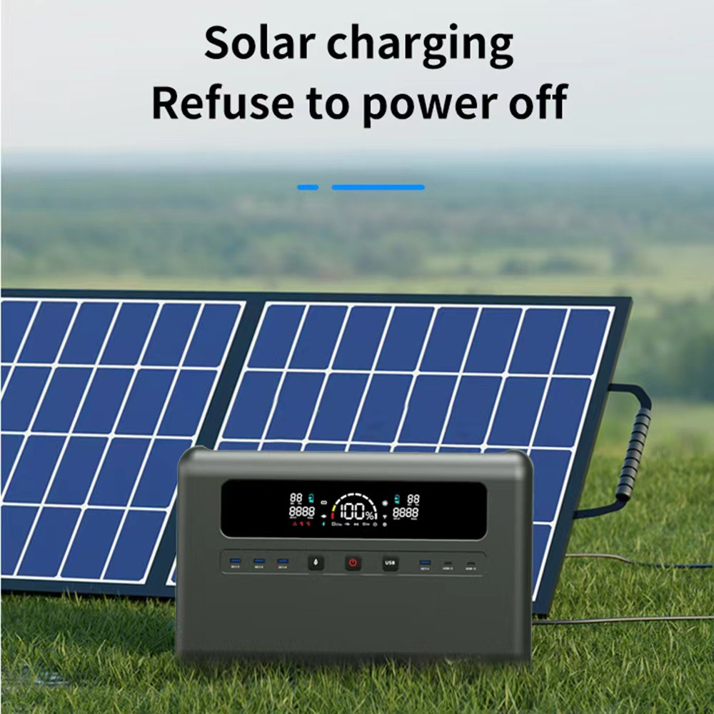 Foxtech Portable battery 2400w Solar Generator System Power Station Outdoor Camping Power Generator 6