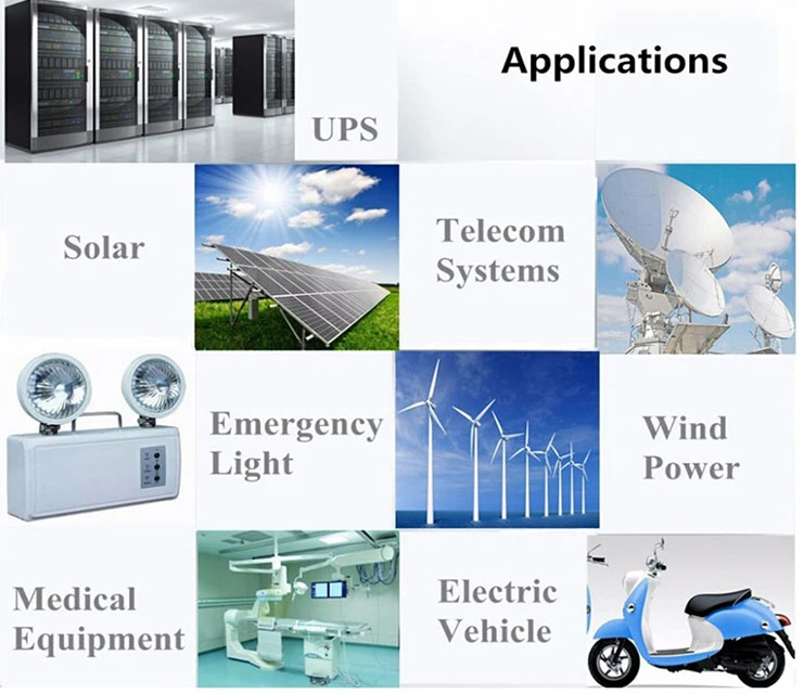 Foxtech 12V 100AH 150AH 200AH sealed lead acid rechargeable solar storage battery 8