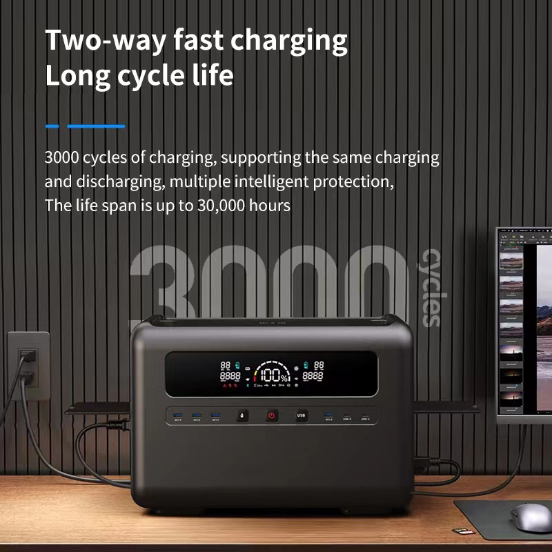 Foxtech Portable battery 2400w Solar Generator System Power Station Outdoor Camping Power Generator 9