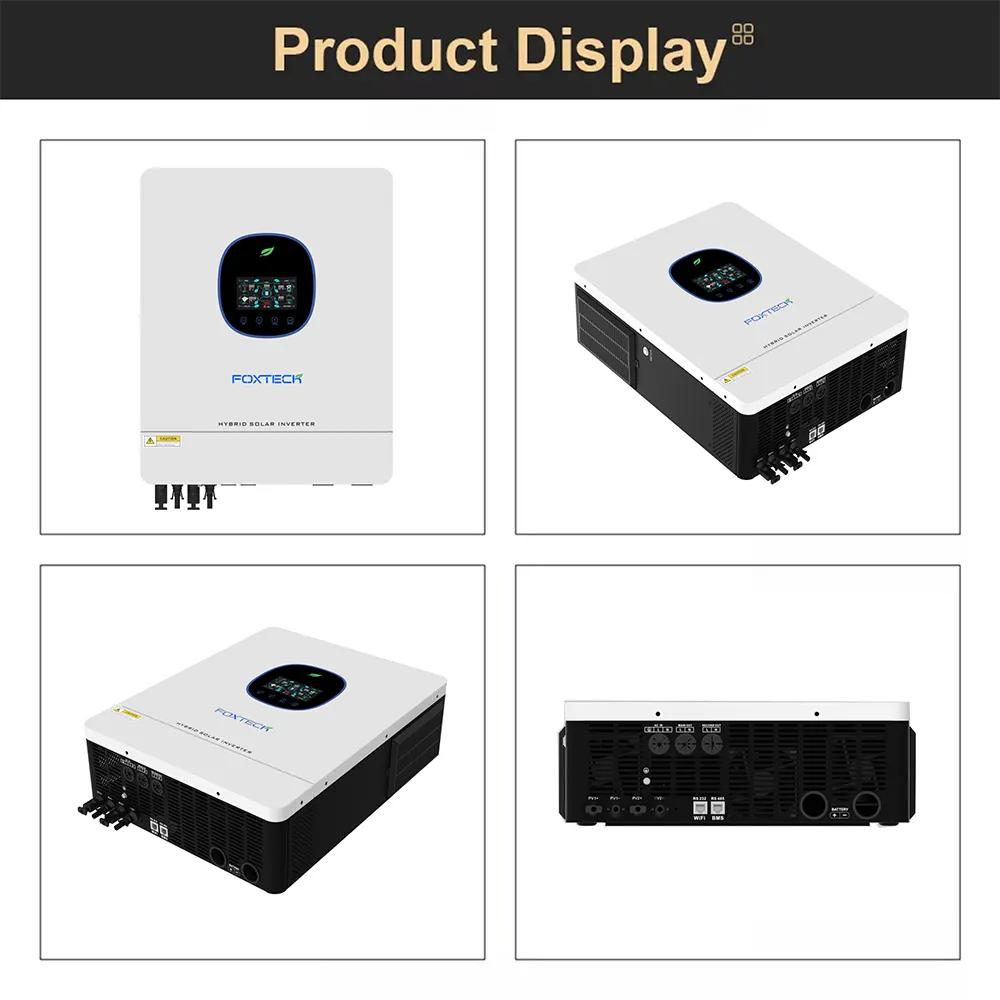 Foxtech Solar DC-AC Inverter w/ 120A MPPT & LCD Display - 8.2KW & 10.2KW 3