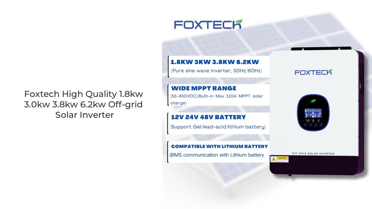 Foxtech Solar Hybrid FX Series Off-grid 1.8/3.0/3.8/6.2 kw Solar Off-Grid Inverter Power Converter DC-AC Inverter 1
