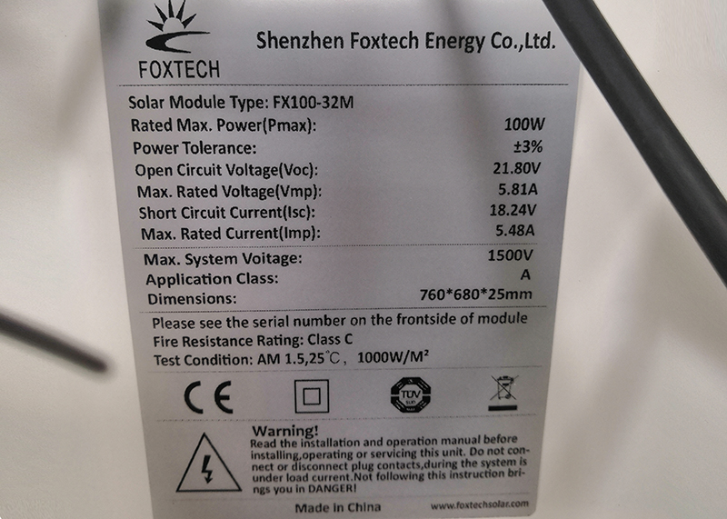 Foxtech 100w 120w 160w 18v 32 cells monocrystalline solar energy panels for home systems 6