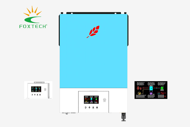 محولات الطاقة الشمسية الذكية من فوكستك بقدرات 4.2 كيلوواط، 6.2 كيلوواط، و10.2 كيلوواط، موجة جيبية نقية، تعمل خارج الشبكة، مناسبة لأنظمة الطاقة الشمسية. 8
