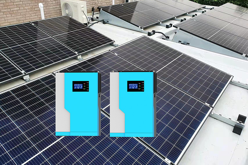 Onduleur solaire hybride MPPT 3 kW/5 kW avec contrôleur solaire MPPT intégré, vendu en gros directement d'usine pour systèmes d'énergie solaire. 9