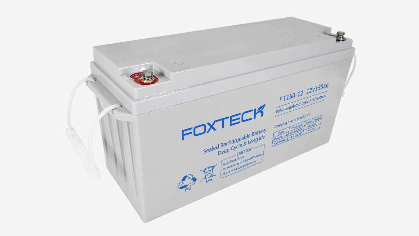 بطاريات فوكستك الأكثر مبيعًا من الرصاص الحمضي 12 فولت 100 أمبير/ساعة، 150 أمبير/ساعة، 200 أمبير/ساعة لأنظمة الطاقة الشمسية المنزلية 3