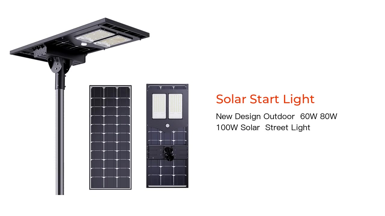  Intro to New Design Outdoor Aluminum Ip66 Waterproof 60W 80W 100W Solar Led Street Lighting Foxtech Solar 