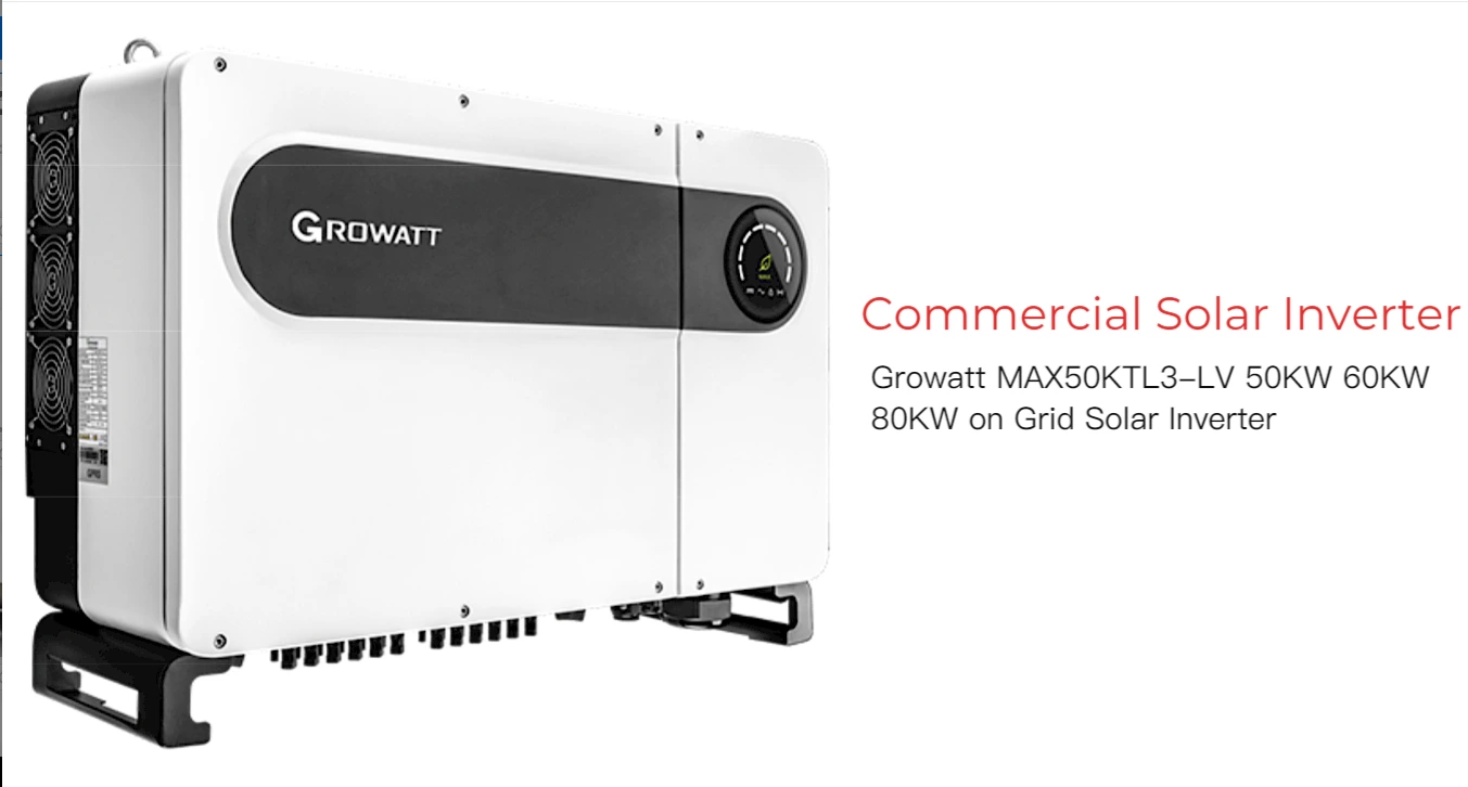 Growatt Max 50KTL3-LV 60KW 80KW On Grid Solar Inverter for Solar Power Systems 1