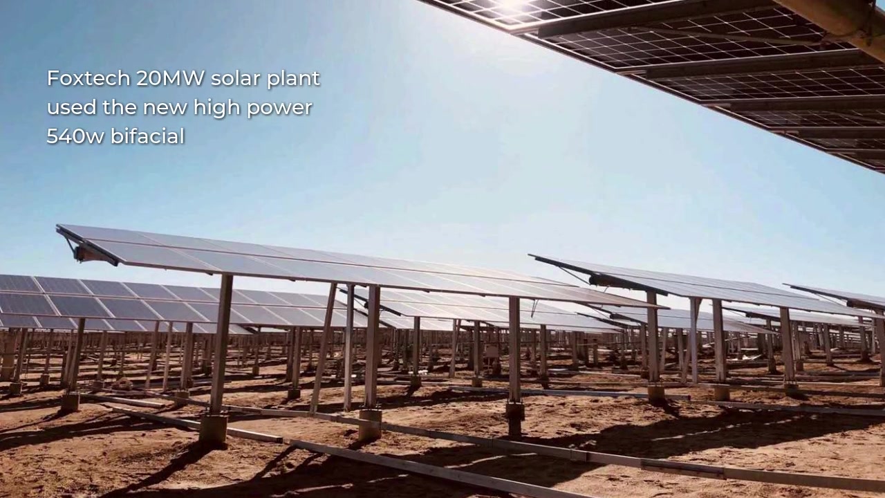  Professional 20MW Bifacial solar module with mounting tracker manufacturers 