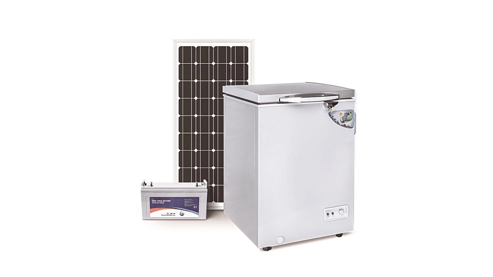 Best DC 12 Volt Solar power Fridge refrigerators with solar battery and adapt for home use Factory Price - Foxtech Solar 1