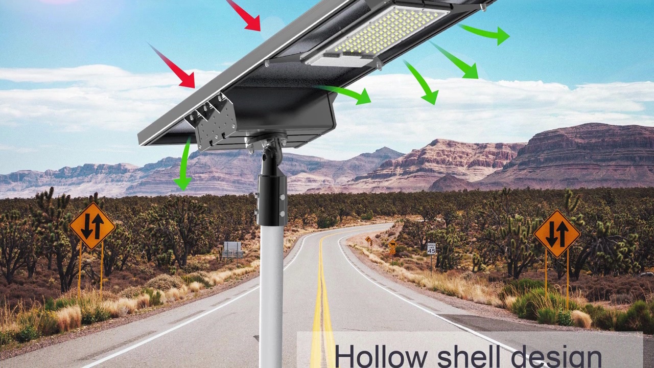 Factory Outdoor IP66 Supper Bright 50W 60W 80E 100W 120W All in One  Solar Led Street  Light 2