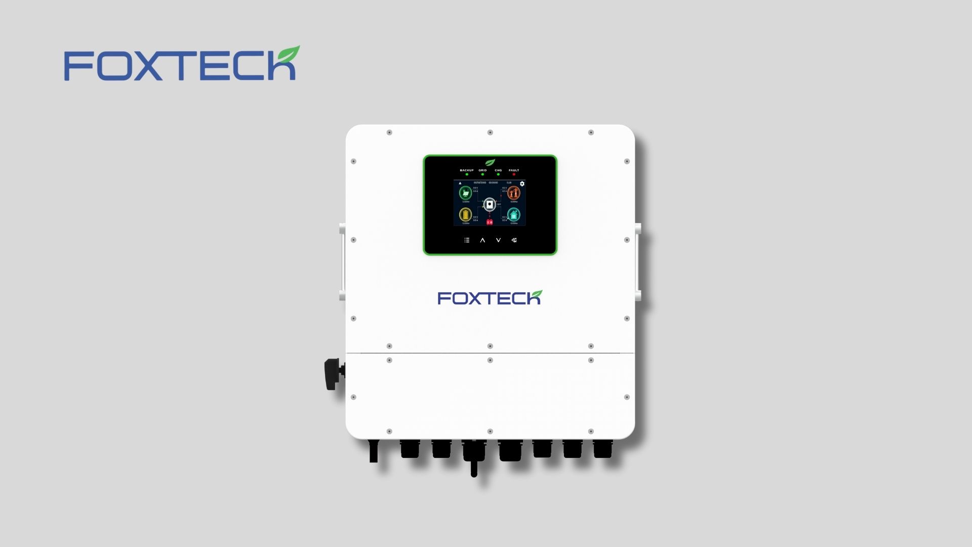 Foxtech On Grid Off Grid Single Phase Solar Inverter IP65 Built-in Wifi 2 MPPT Tracking Max. 9 Units Parallel- 6/8/10/12 2