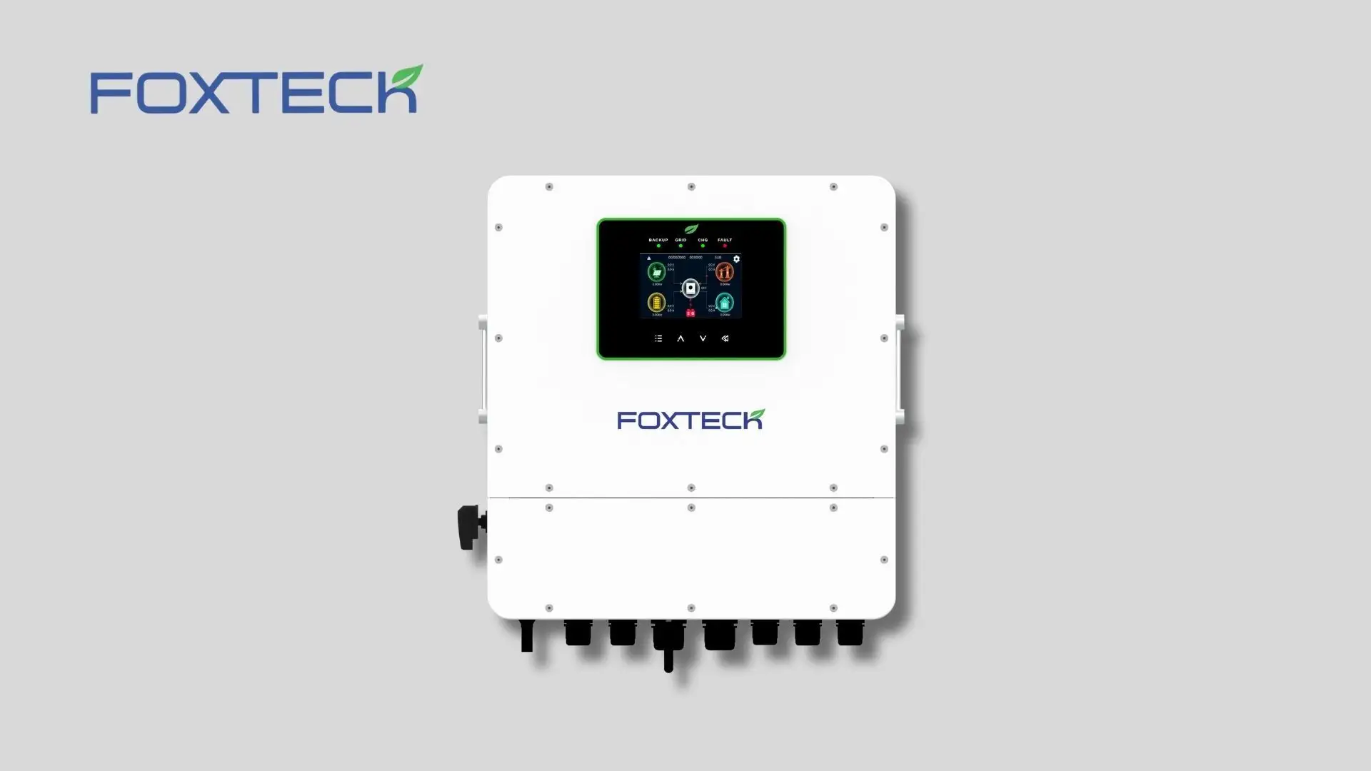 Inversor solar industrial FOXTECH de 6 a 12 kW com Wi-Fi e proteção IP65. 2