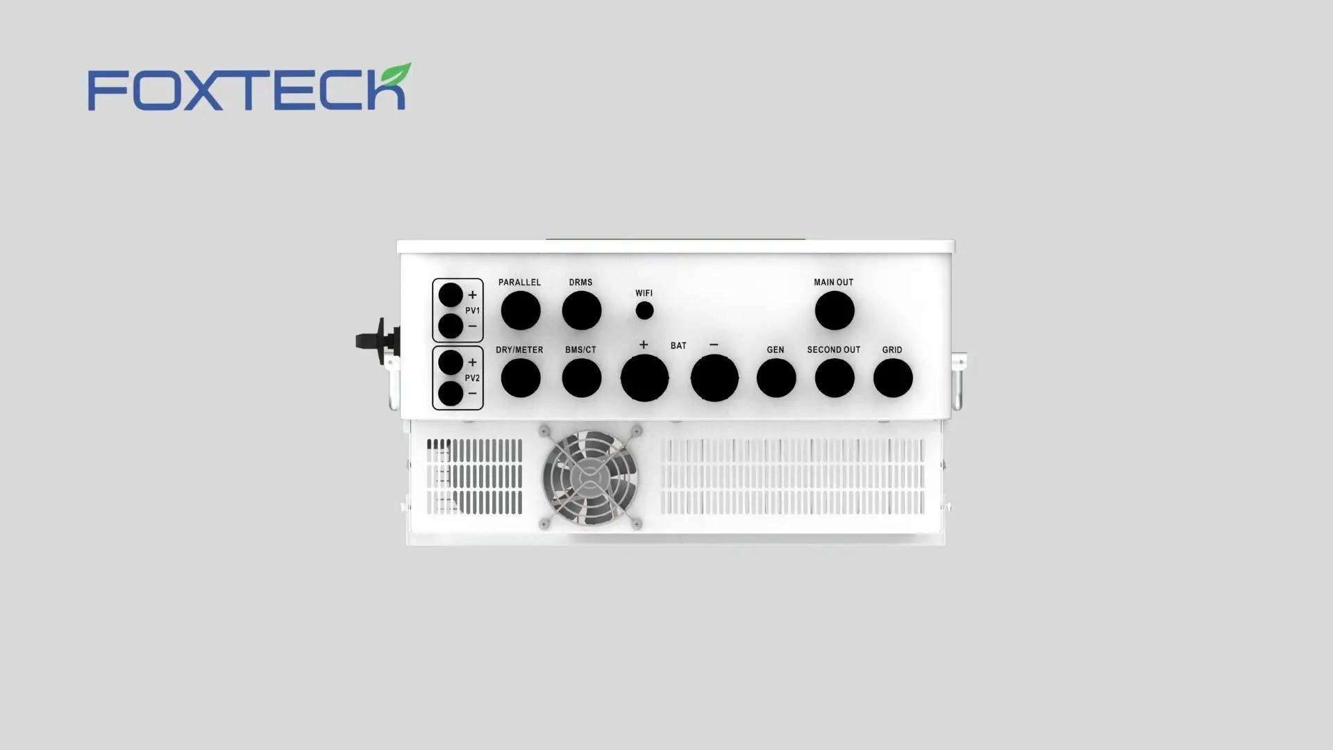 Inversor solar industrial FOXTECH de 6 a 12 kW com Wi-Fi e proteção IP65. 4