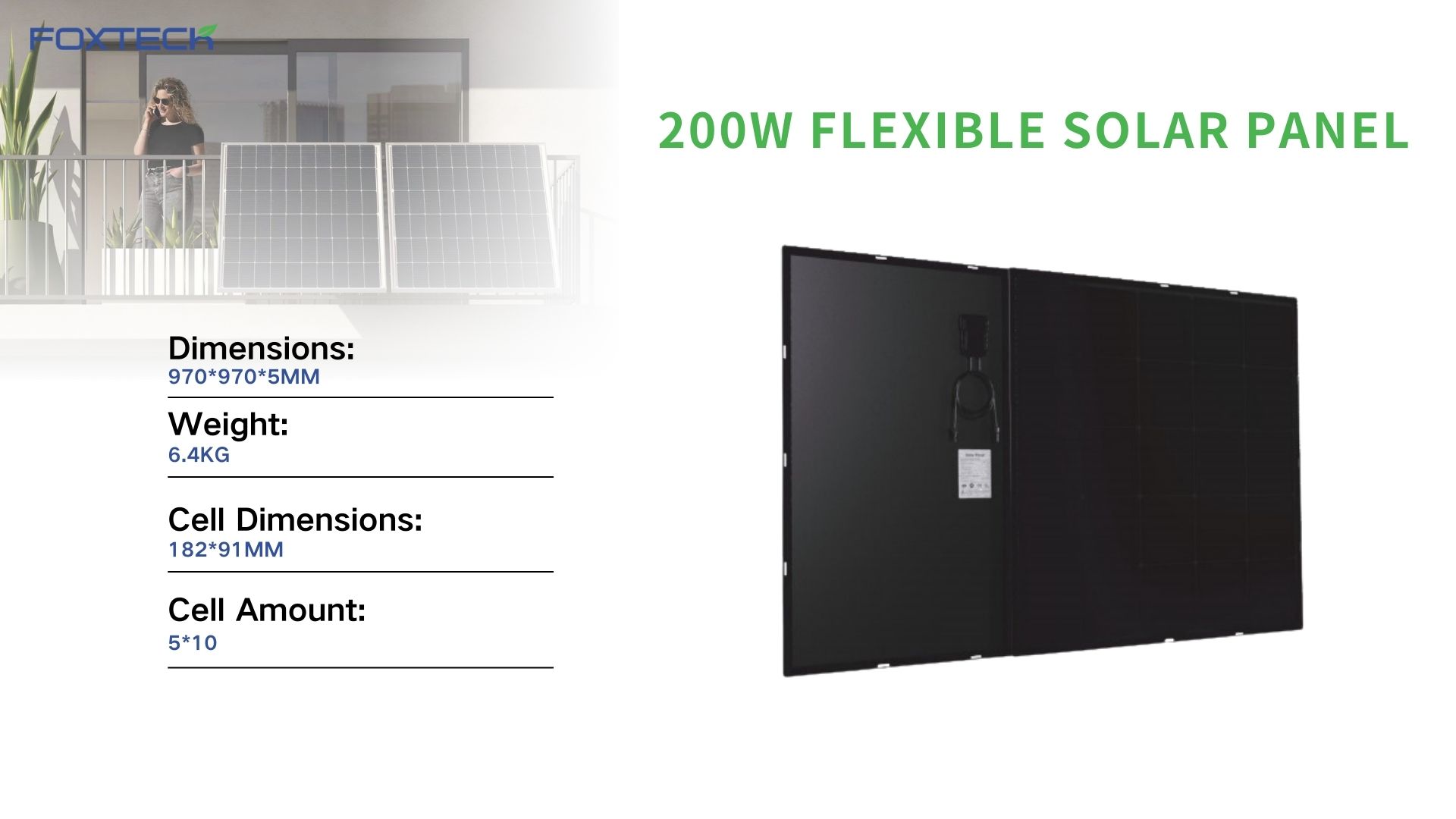 Tagagawa ng Foxtech Balcony System Micro Inverter Flexible Solar Panel Mula sa Tsina 3