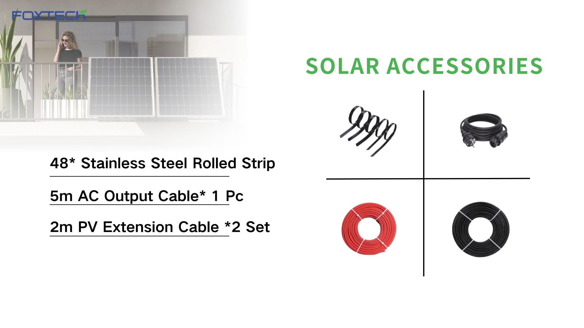 Tagagawa ng Foxtech Balcony System Micro Inverter Flexible Solar Panel Mula sa Tsina 5