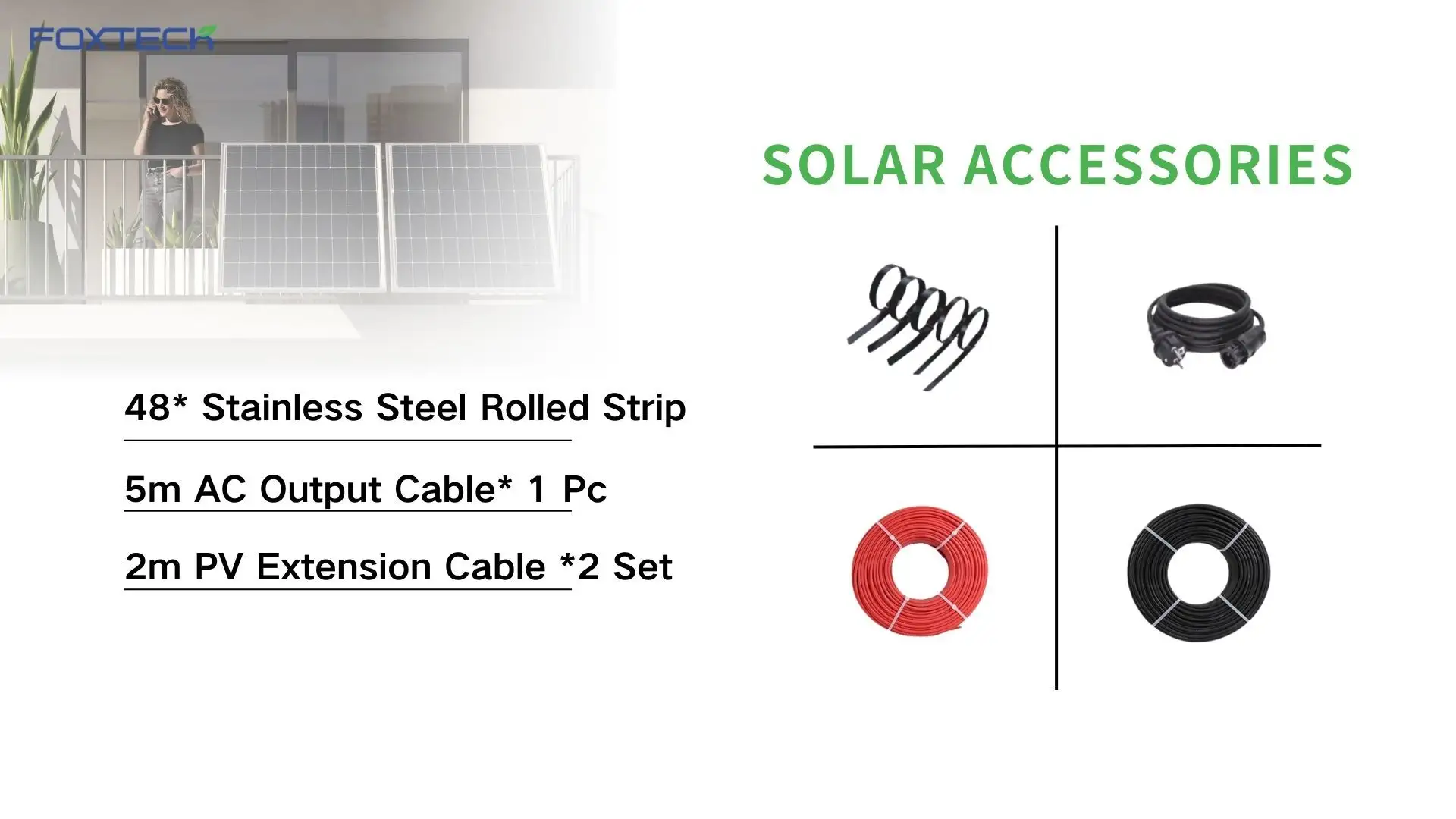 Foxtech Solar Hybrid 3 kW/5 kW System – Hocheffiziente Solarmodule &amp; MPPT-Wechselrichter 5