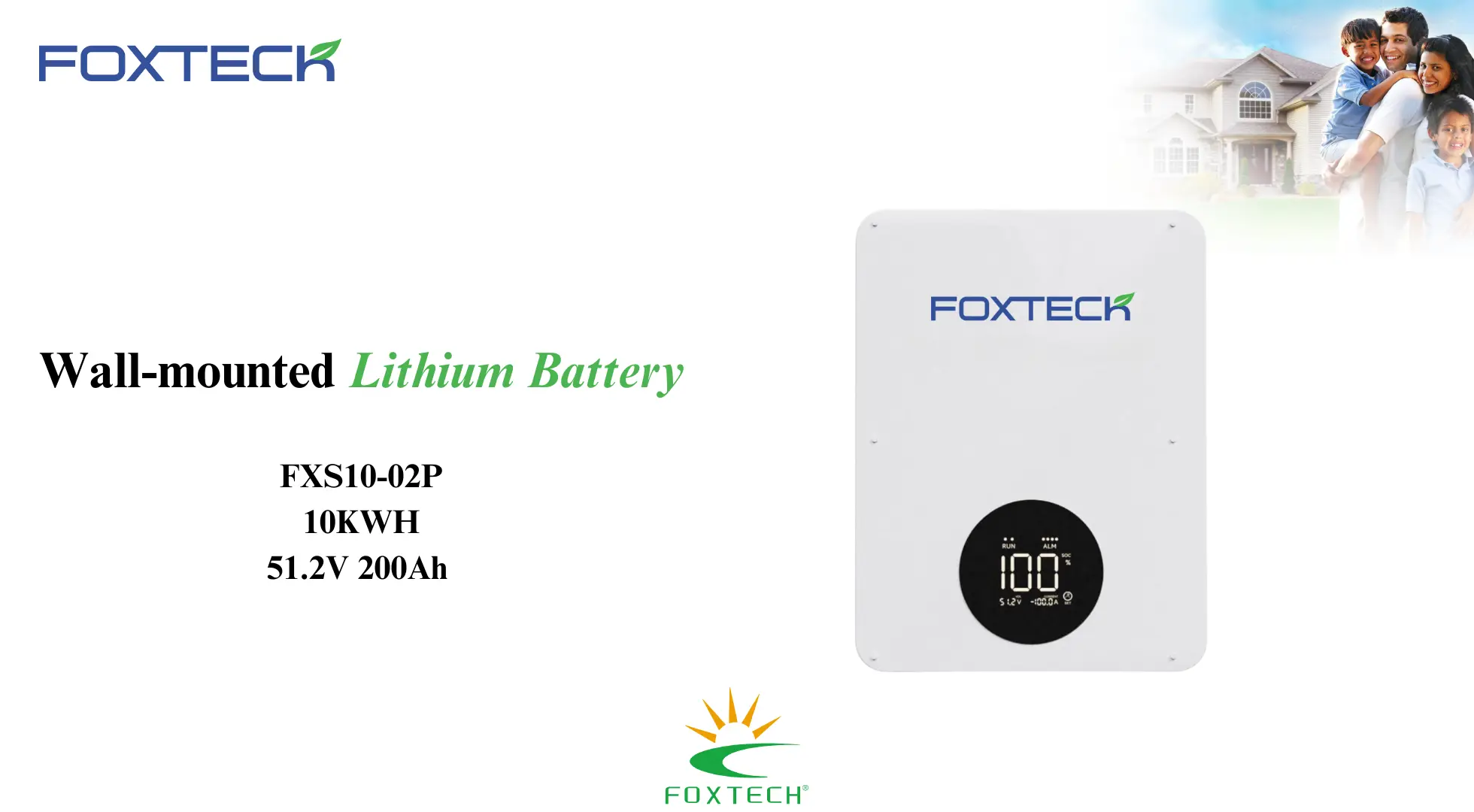 Batterie lithium-ion Foxtech 10,24 kWh avec interface RS485 pour systèmes énergétiques intelligents 1
