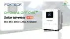 Inversor solar industrial FOXTECH de 6 a 12 kW com Wi-Fi e proteção IP65. 1
