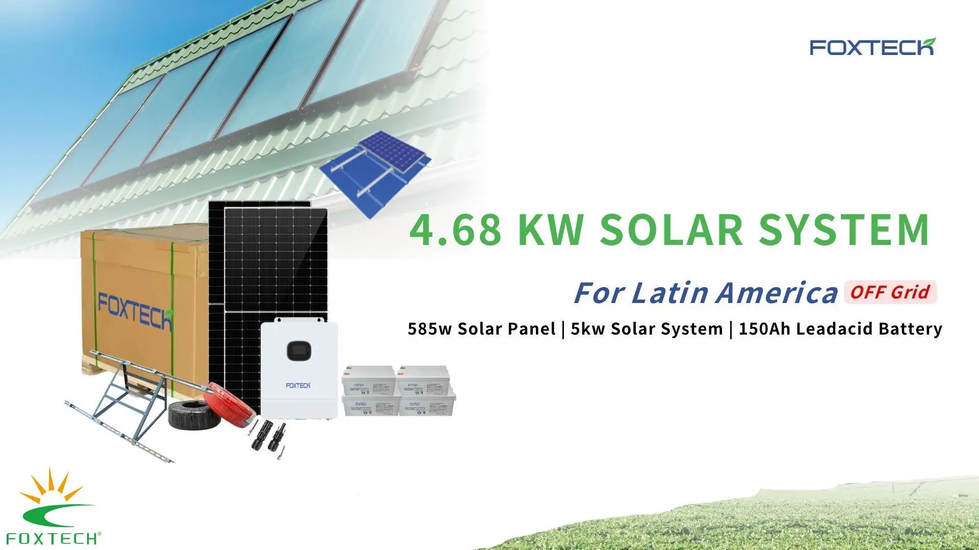 4.68KW Off-Grid Solar System with 585W Panels & 19.22KWh Battery - Efficient 1