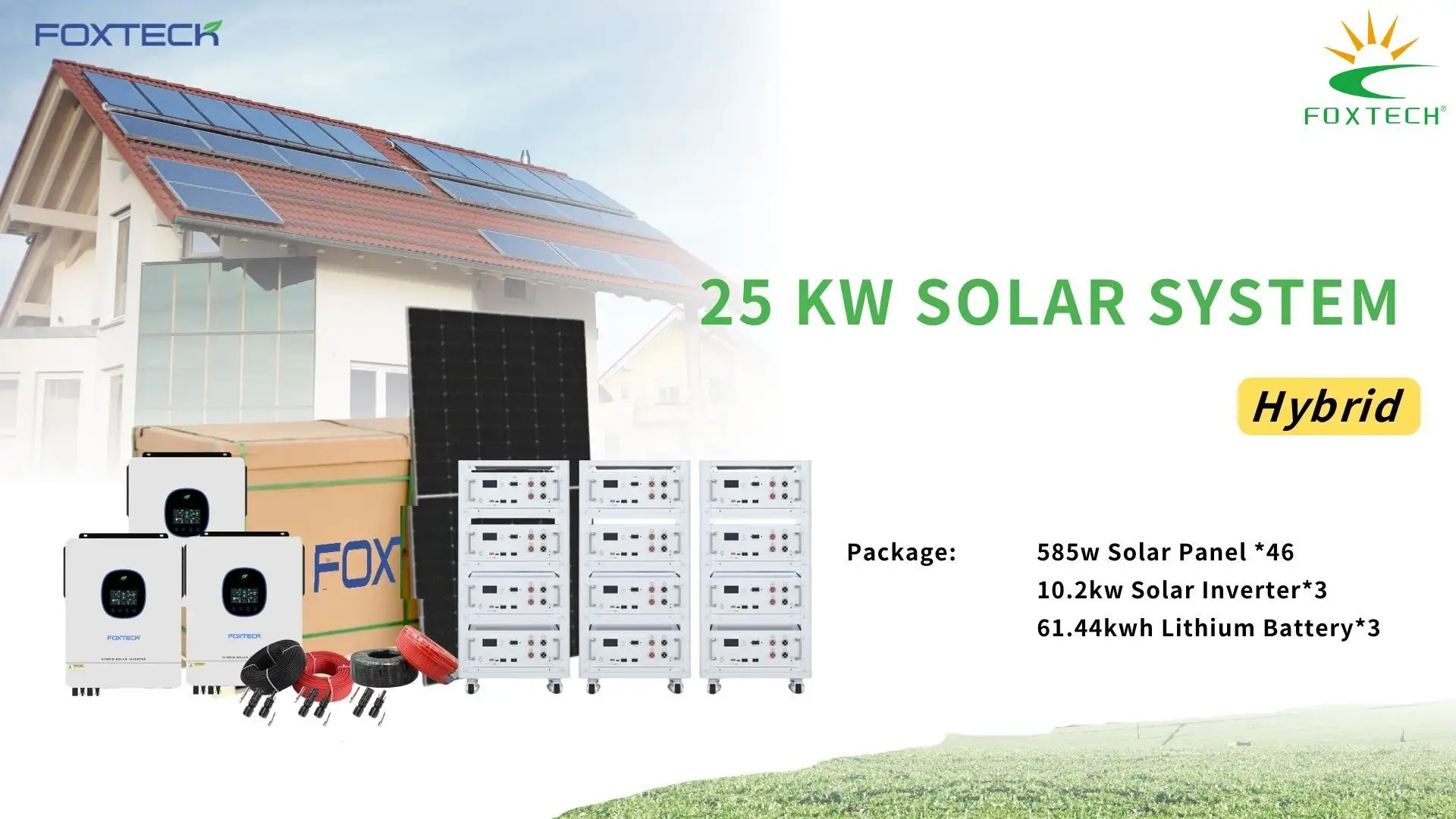 Foxtech 3-5KW Hybrid Solar Storage System with High-Efficiency Mono Panels 1