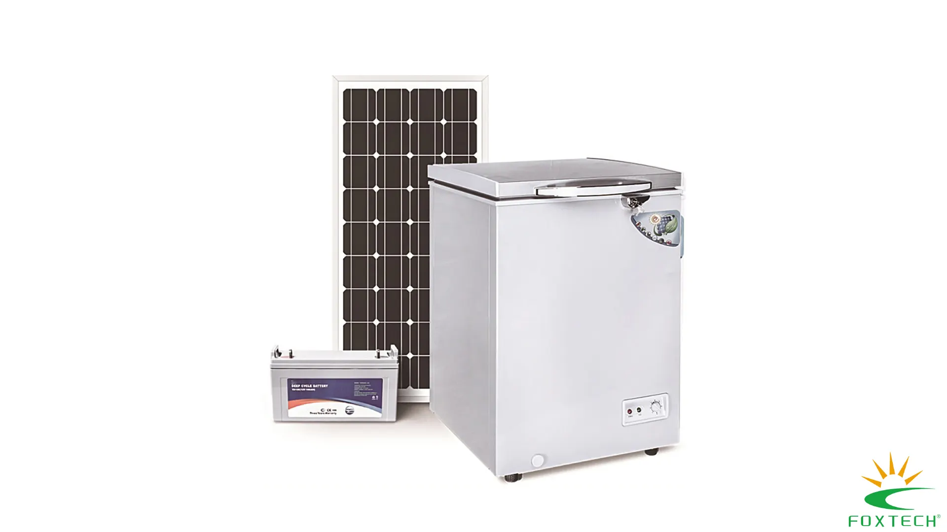 Solar Chest Refrigerator with Three Charging Modes 1