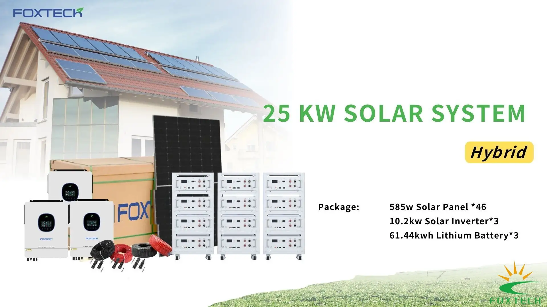 Foxtech 3KW 5KW Solar Storage System - High Efficiency Mono Panels & All-in-One Inverter 1