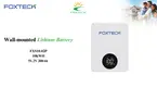 Foxtech Solar Lithium Wall Battery Pack with RS485 Communication Port - 10240Wh/51.2V/200Ah, UN38.3/MSDS/UL1973/IEC62619, 5-Year Warranty 1