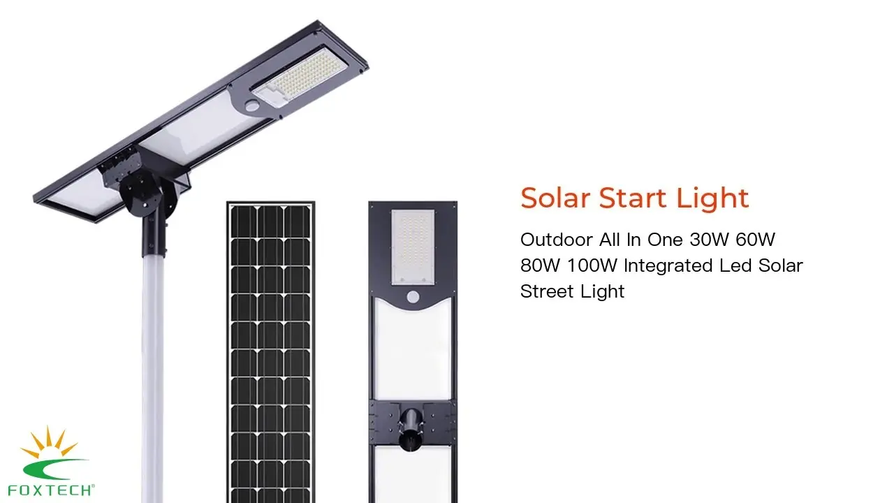 Foxtech Solar Street Light 30W-100W - High Brightness, Remote Control, Long Lifespan 1