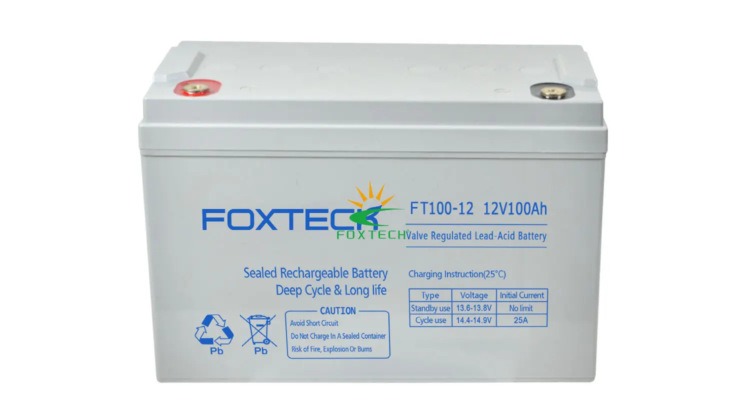 Foxtech 12V Lead Acid Batteries - Portable & Reliable 1