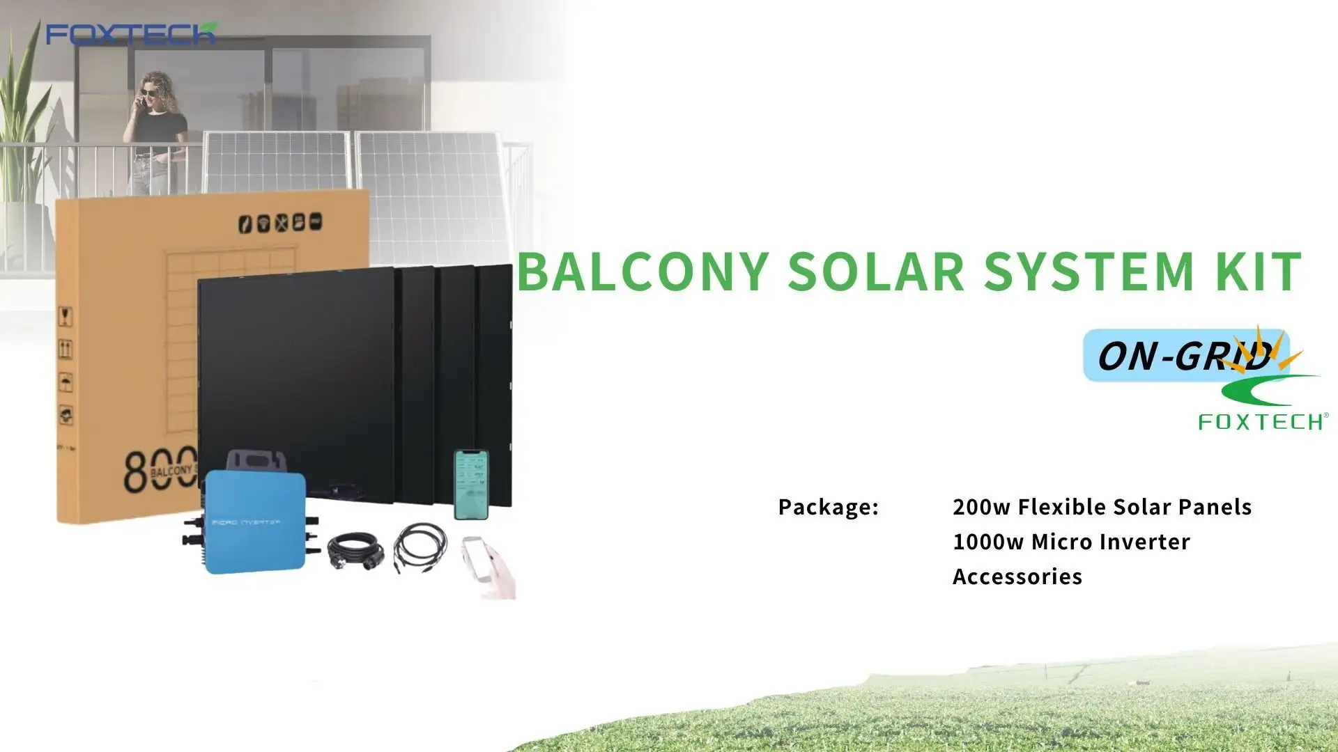 Hệ thống năng lượng mặt trời lai Foxtech 3KW 5KW với tấm pin hiệu suất cao và biến tần giá trị tốt nhất. 1