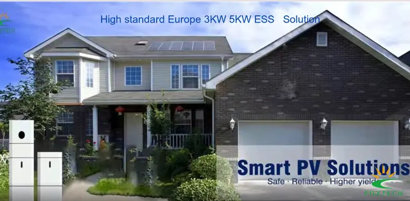 Sistema de energía solar doméstico Foxtech de 3 kW y 5 kW con batería CATL 1