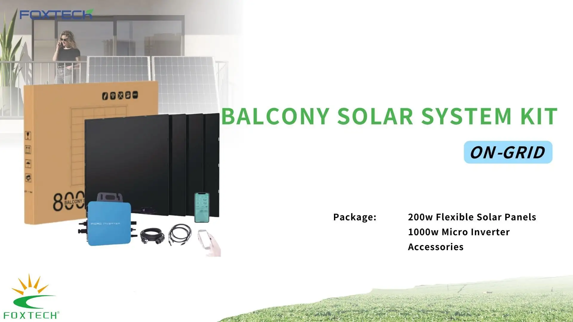 Foxtech 3KW 5KW Hybrid Solar System - Efficient Mono Panels, Growatt Inverter 1