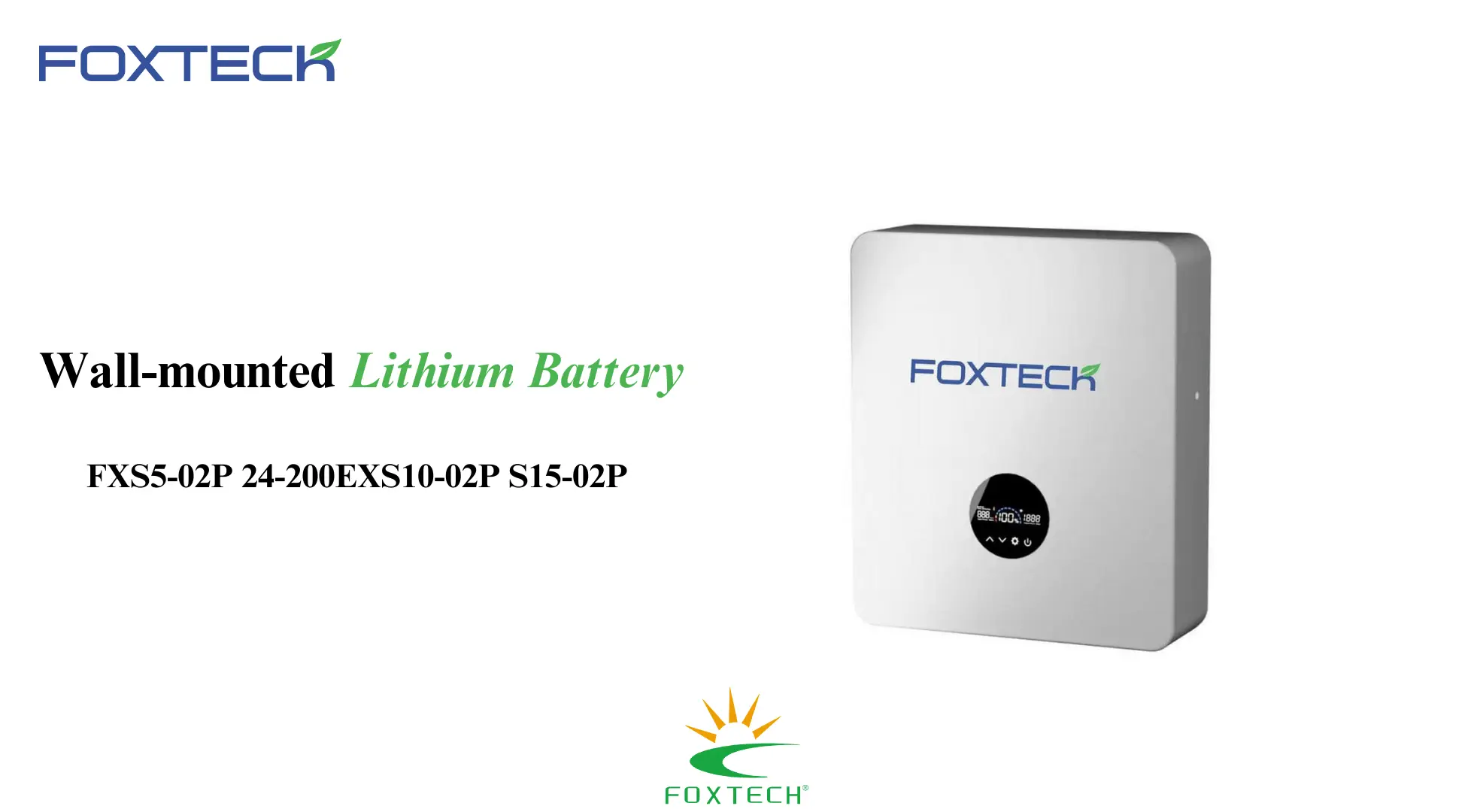 Batería solar de pared Foxtech de 5 kW para una solución energética confiable 1