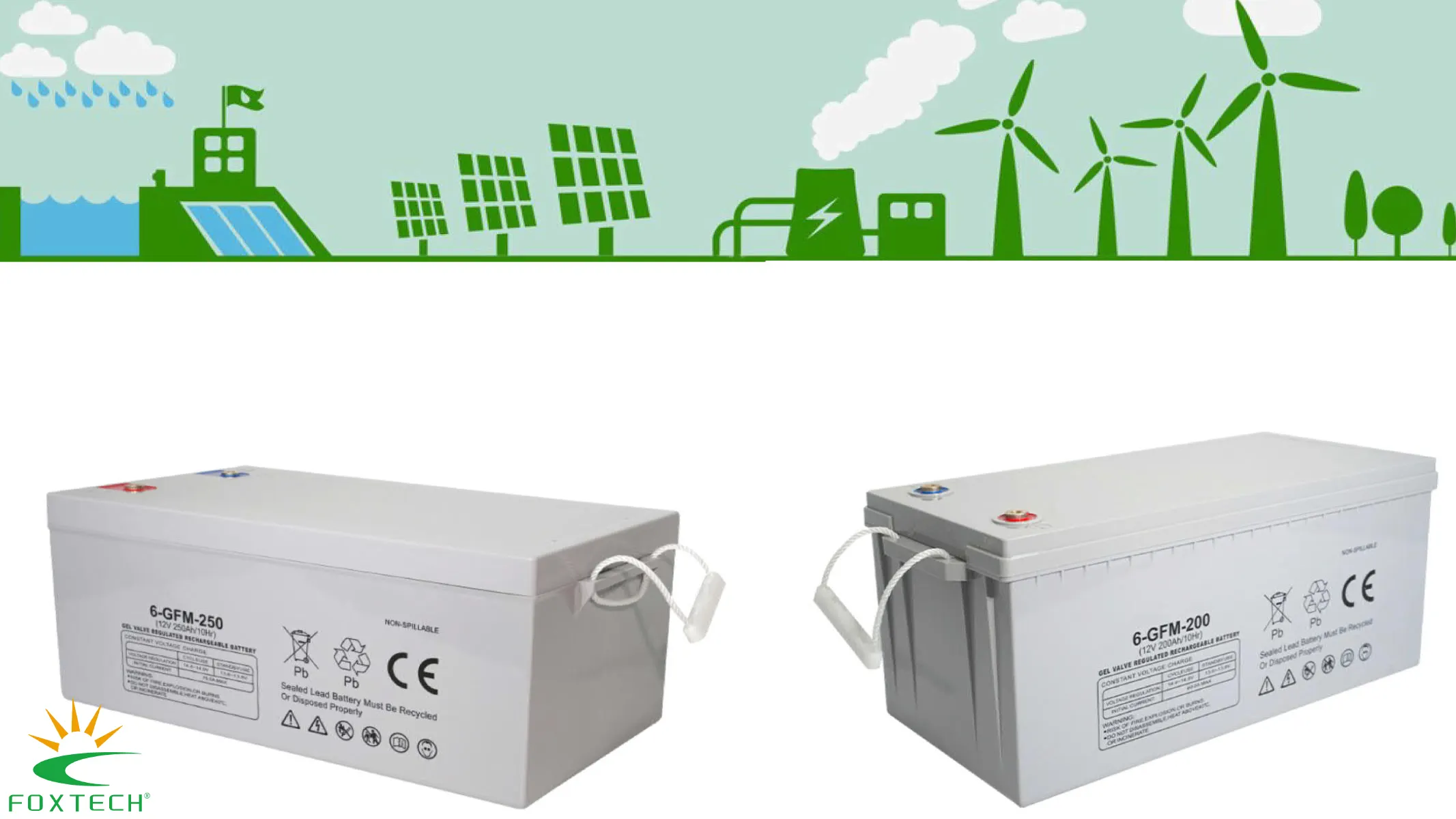 Foxtech Solar Deep Cycle Gel Battery - Best Solar Storage 1