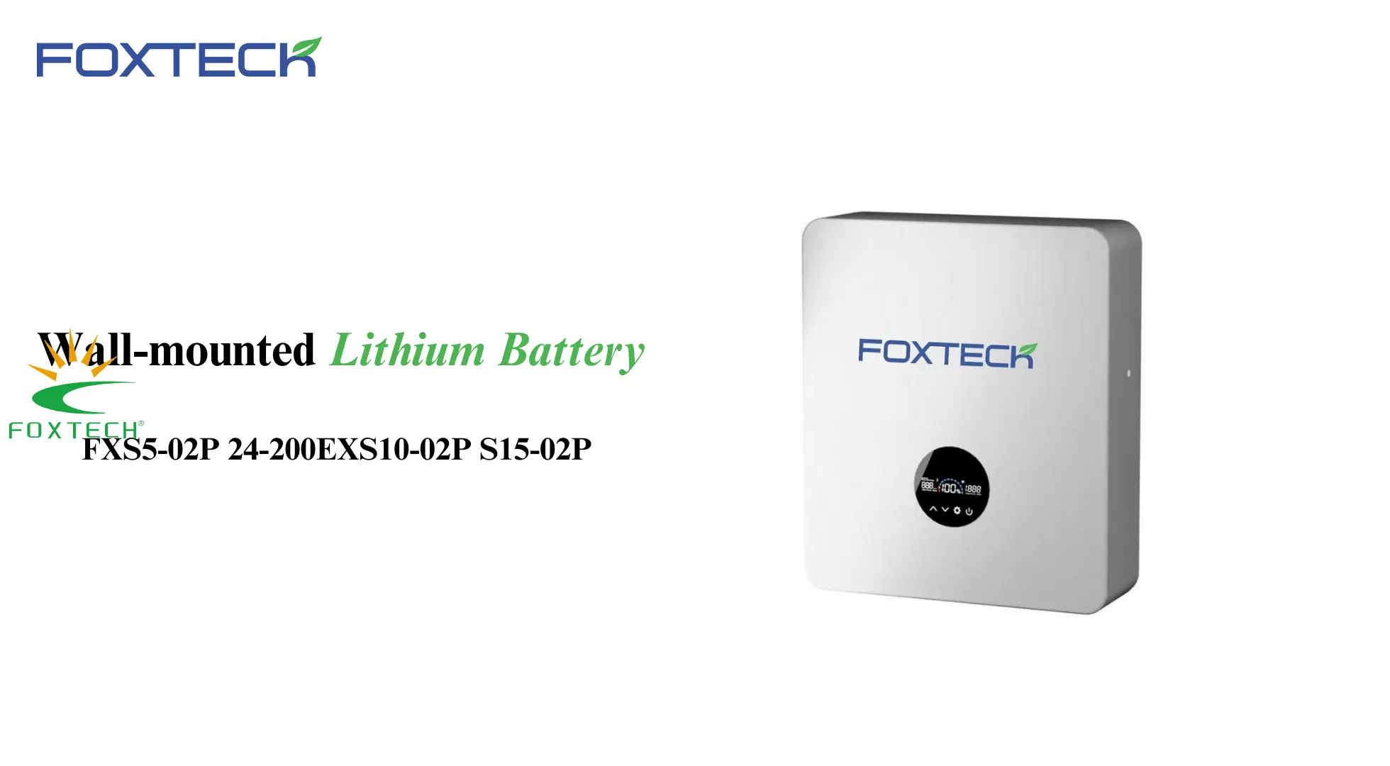 Bateria de lítio solar Foxtech: 15 kWh, fácil instalação na parede. 1