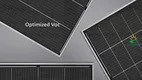 Painel solar bifacial de 182 mm x 182 mm com 144 células (meia célula) - Tipo N - Vidro duplo - Tecnologia SMBB - Hot 2.0 - Resistência PID - Maior potência de saída 1