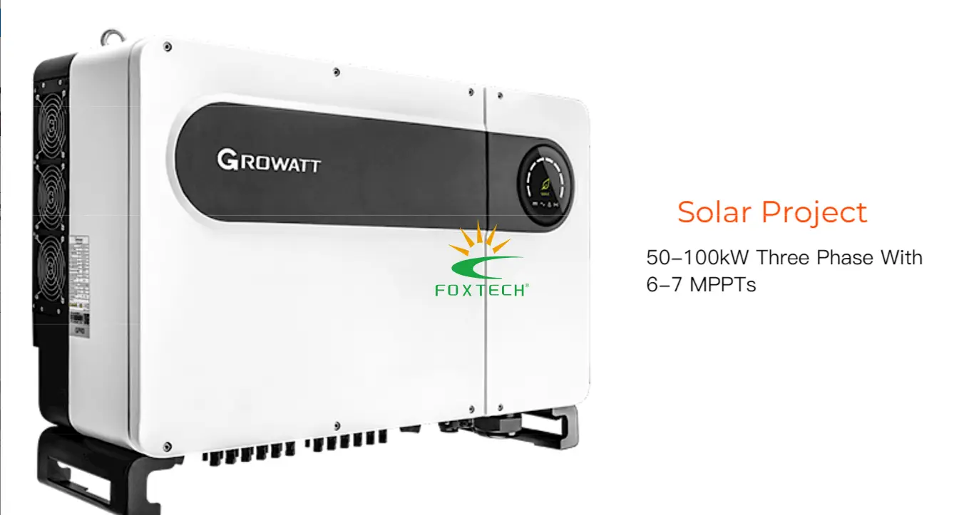 Onduleurs solaires Foxtech résistants aux produits chimiques pour systèmes raccordés au réseau, destinés aux projets commerciaux 1