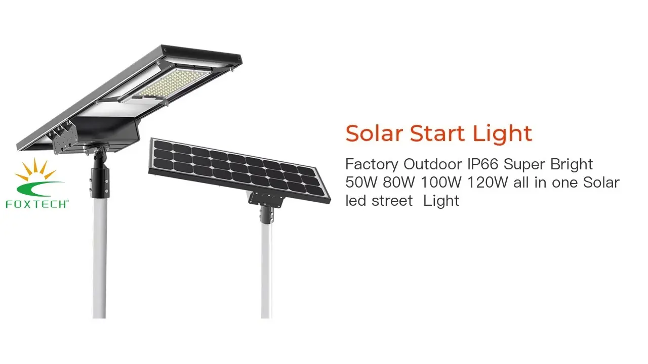 Super Bright Solar LED Street Light - IP66, All-in-One, 50W-120W, Photocell+Motion Sensor+Remote, 140° Wide Angle, Long Lifespan, High-quality Battery, Africa Case Study. 1