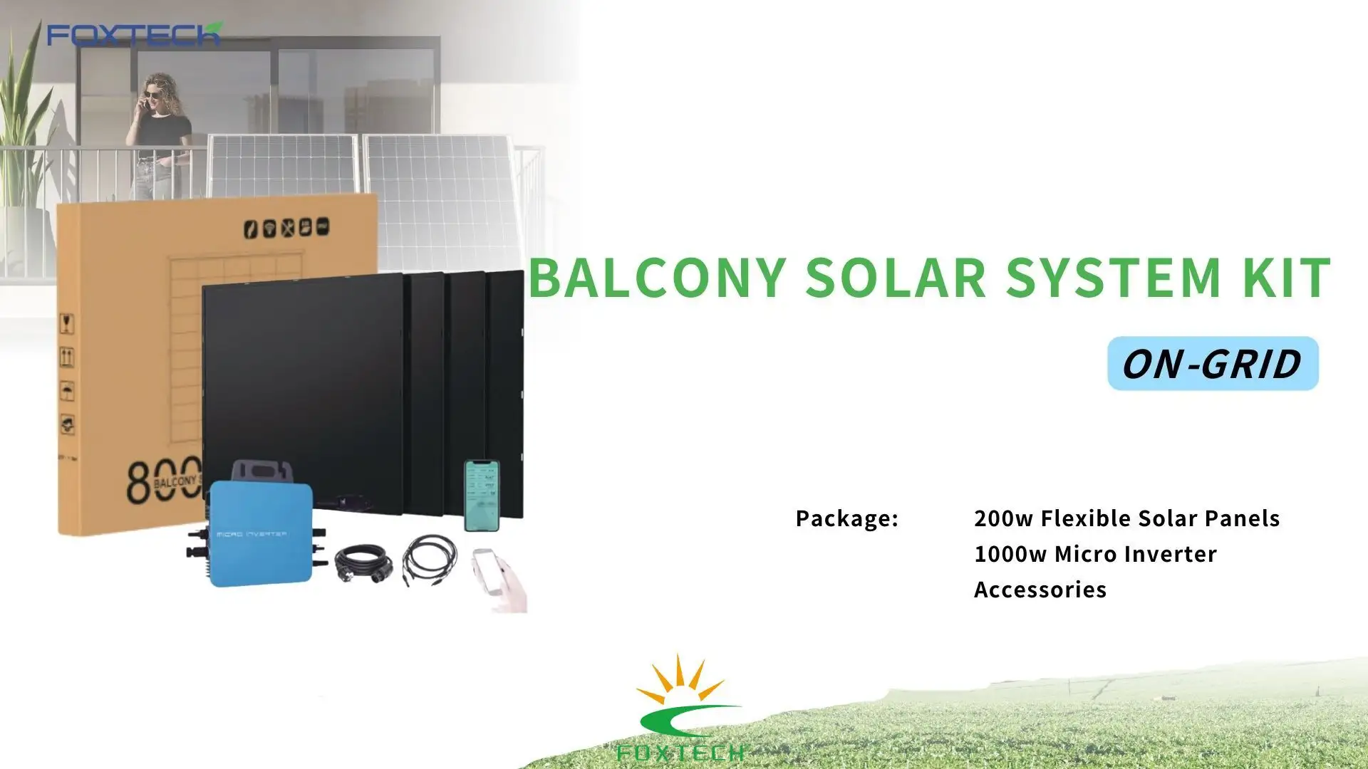 Système de stockage solaire Foxtech 5 kW : panneaux à haut rendement + onduleur au meilleur rapport qualité-prix 1