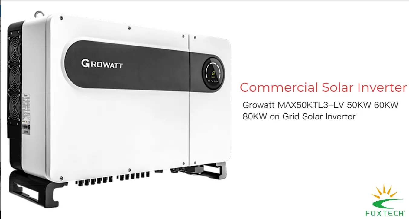 Growatt Max 50KTL3-LV 60KW 80KW On Grid Solar Inverter - Reliable & Efficient Solution for Commercial Solar Systems 1
