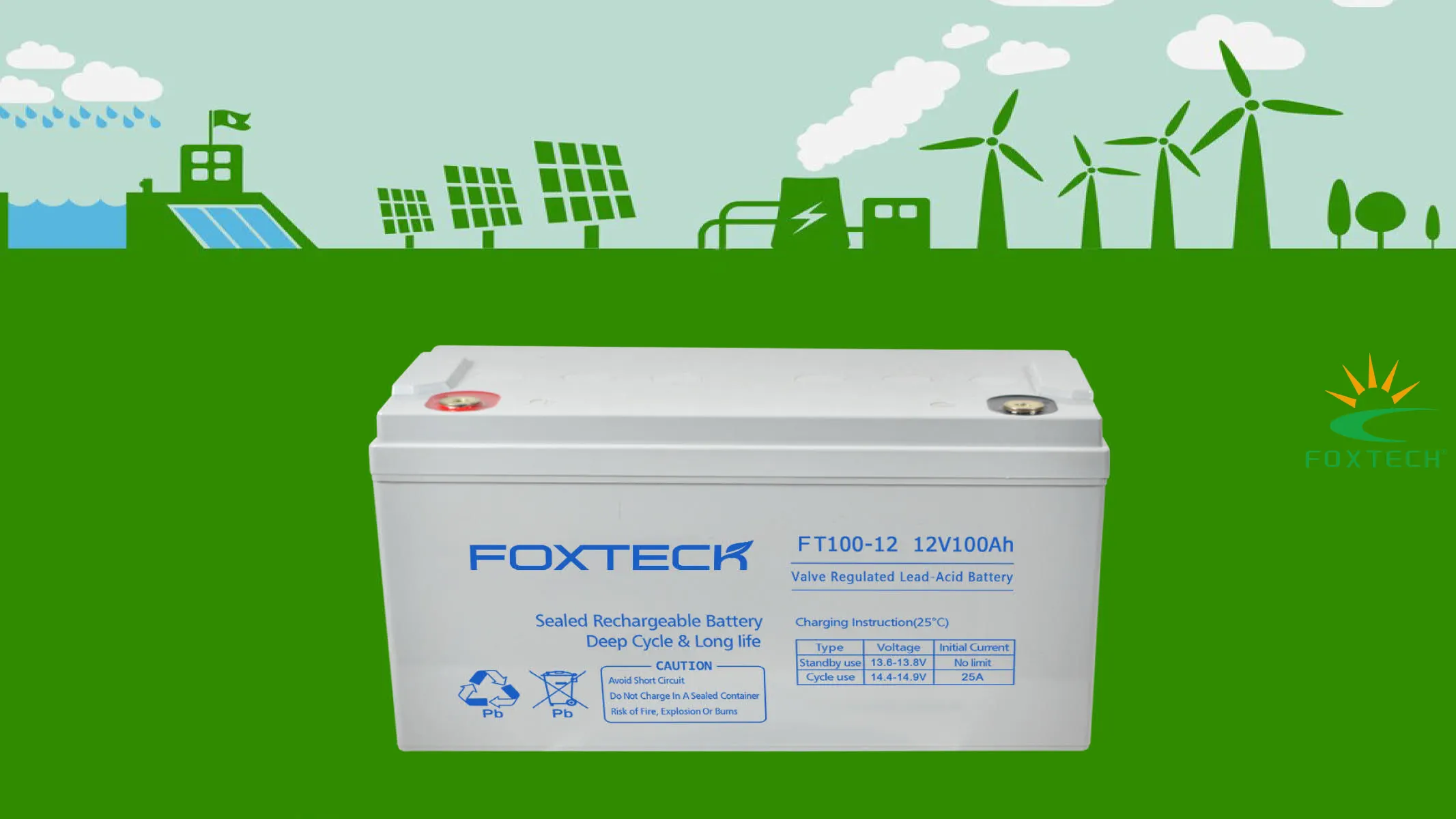 Foxtech Solar Gel Battery: Reliable Performance & Eco-Friendly 1