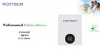 Foxtech Solar Lithium Wall Battery Pack with RS485 Communication Port 1