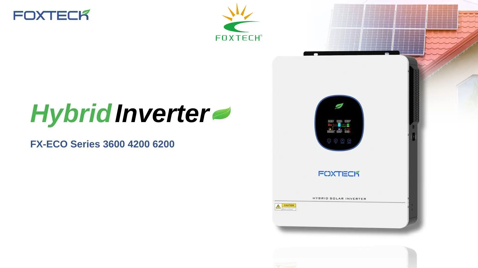 Solar Power Inverter - Model FX-ECO 3600/4200/6200 - MPPT Range 60-450Vdc 1