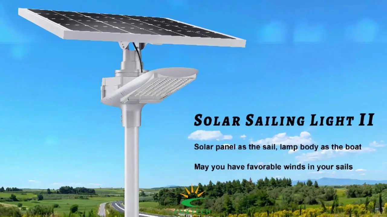 مصباح الشارع الخارجي الذي يعمل بالطاقة الشمسية بتقنية LED من فوكستك - موثوق ومستدام. 1