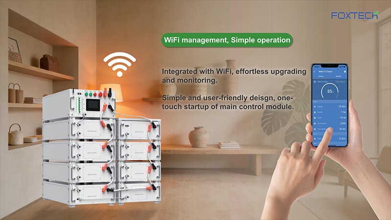 Foxtech 20-81kWh High Voltage Stacking Energy Systems 100Ah HV LiFePO4 Battery DIY Kit 6