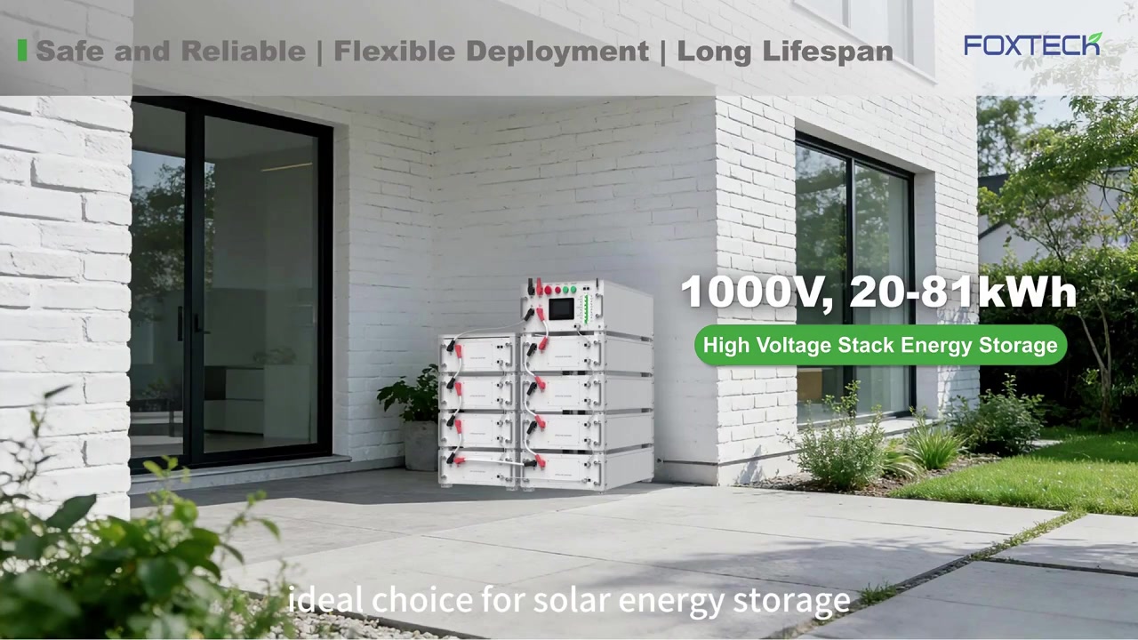 Foxtech 20-81kWh High Voltage Stacking Energy Systems 100Ah HV LiFePO4 Battery DIY Kit 1